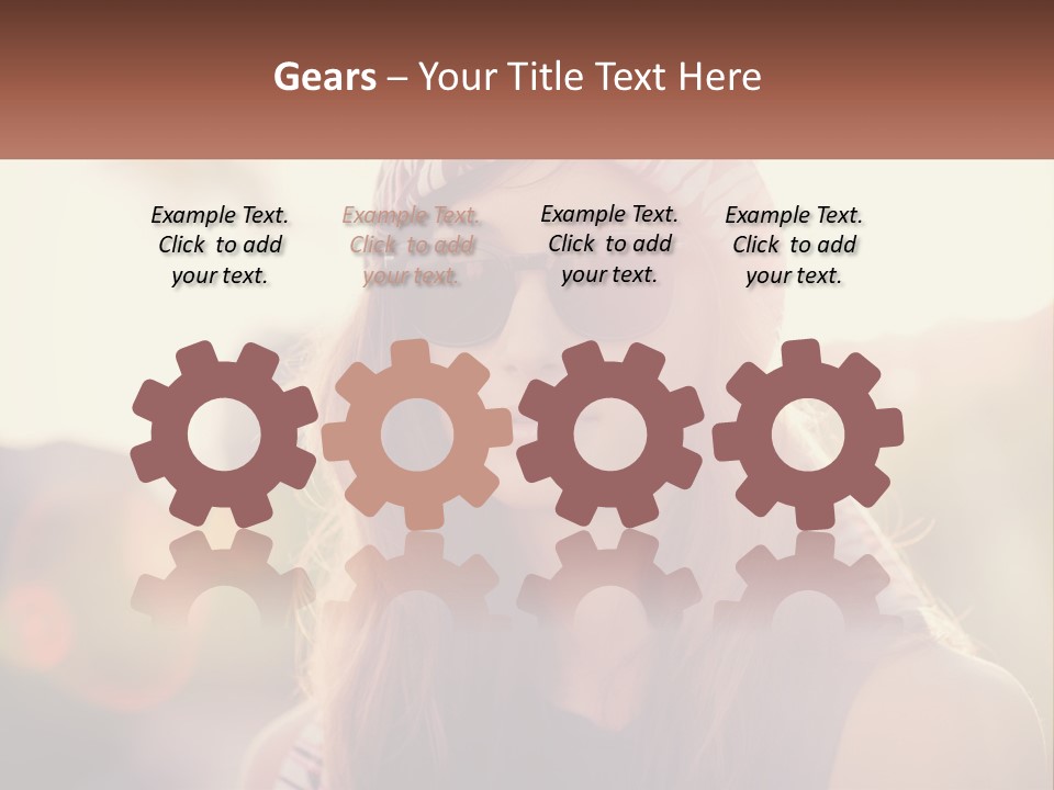 A Woman Wearing Sunglasses And A Hat With The Words Name Of Presentation Company Name PowerPoint Template