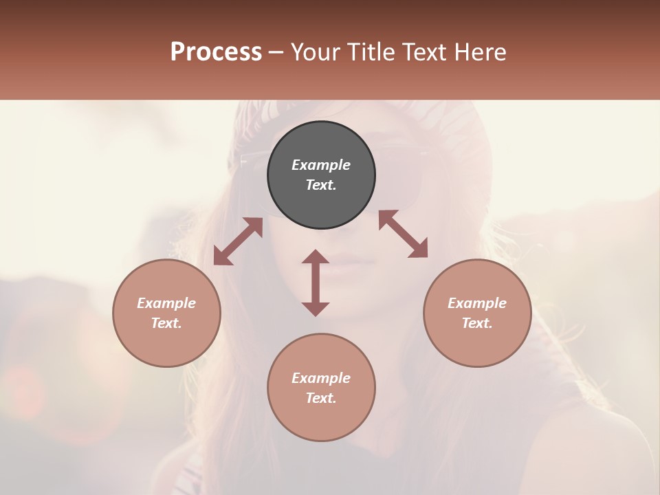 A Woman Wearing Sunglasses And A Hat With The Words Name Of Presentation Company Name PowerPoint Template