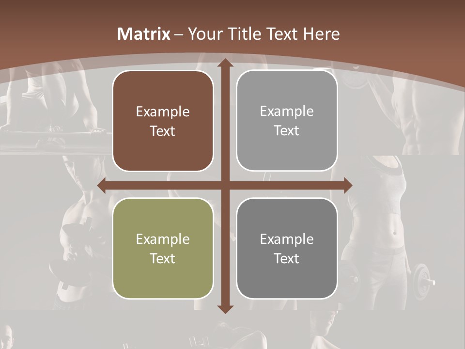 A Man With No Shirt Holding A Barbell PowerPoint Template