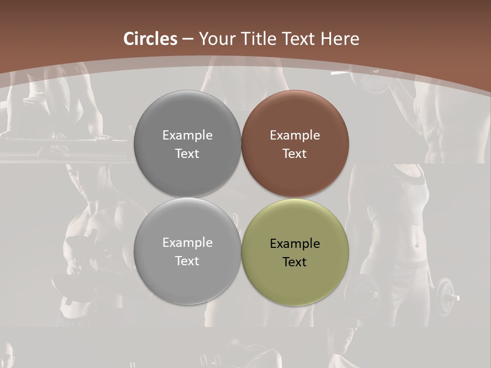 A Man With No Shirt Holding A Barbell PowerPoint Template