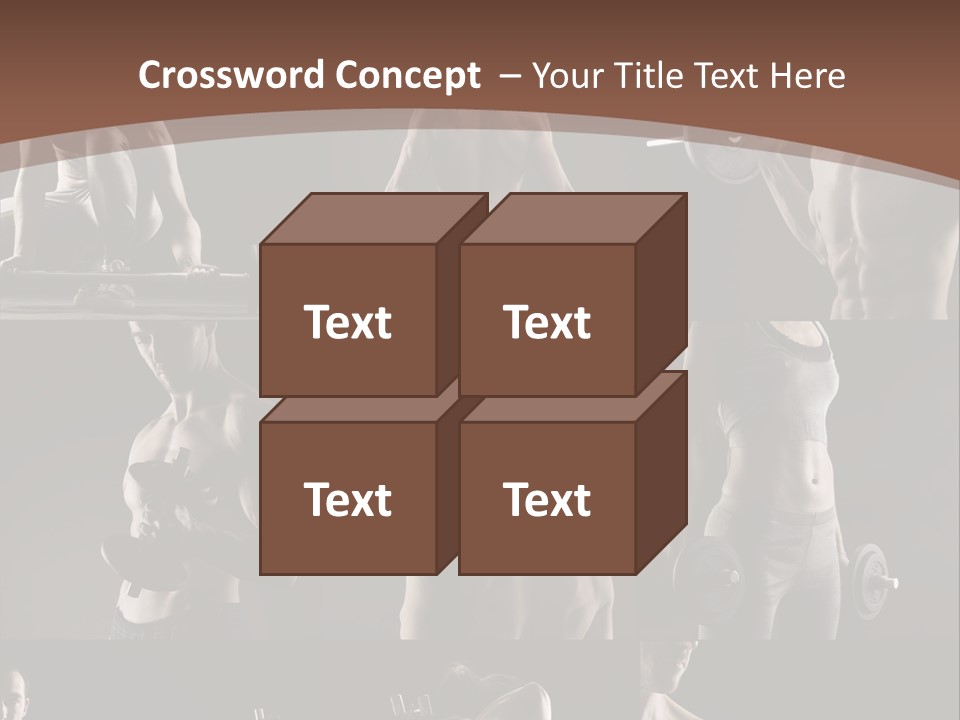 A Man With No Shirt Holding A Barbell PowerPoint Template
