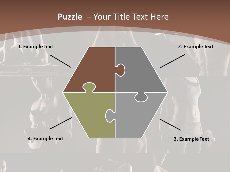 A Man With No Shirt Holding A Barbell PowerPoint Template