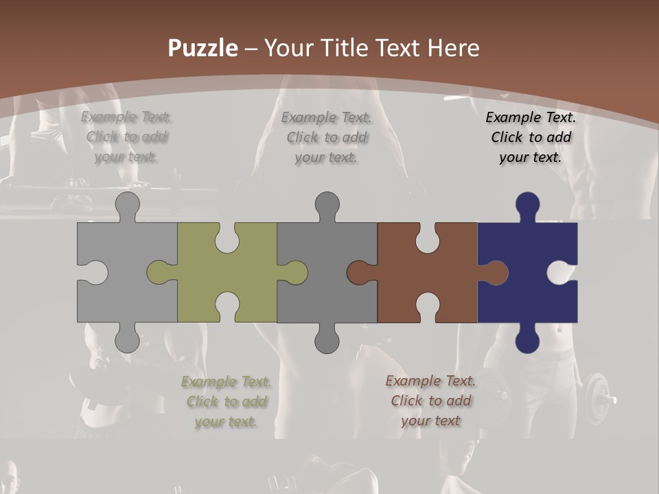 A Man With No Shirt Holding A Barbell PowerPoint Template