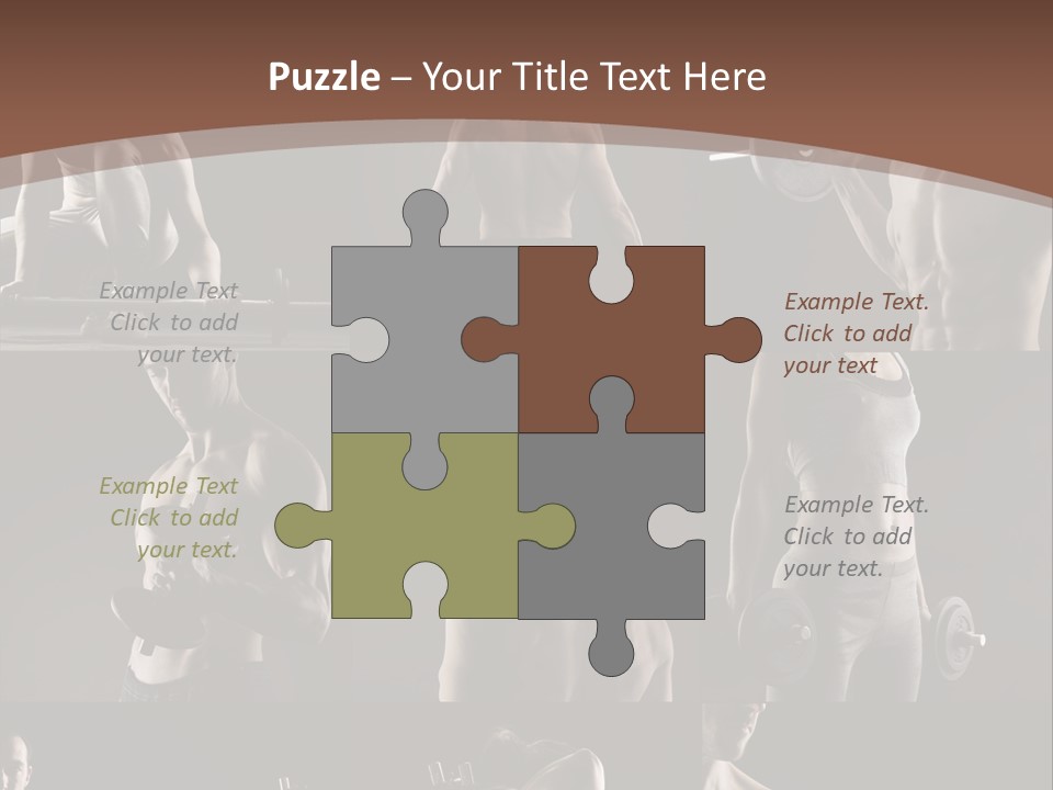 A Man With No Shirt Holding A Barbell PowerPoint Template