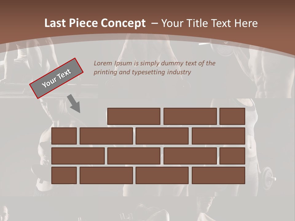 A Man With No Shirt Holding A Barbell PowerPoint Template