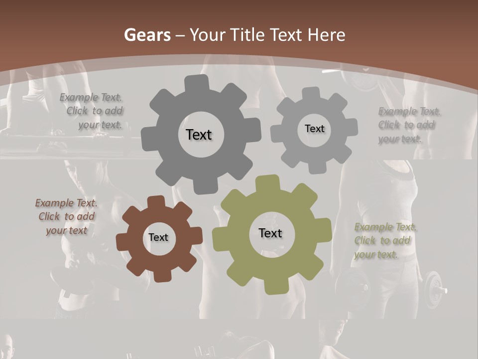 A Man With No Shirt Holding A Barbell PowerPoint Template