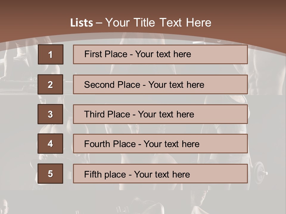 A Man With No Shirt Holding A Barbell PowerPoint Template