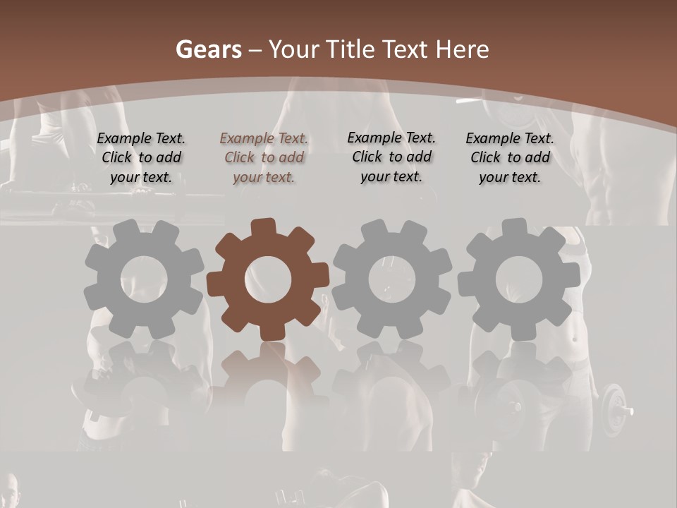 A Man With No Shirt Holding A Barbell PowerPoint Template