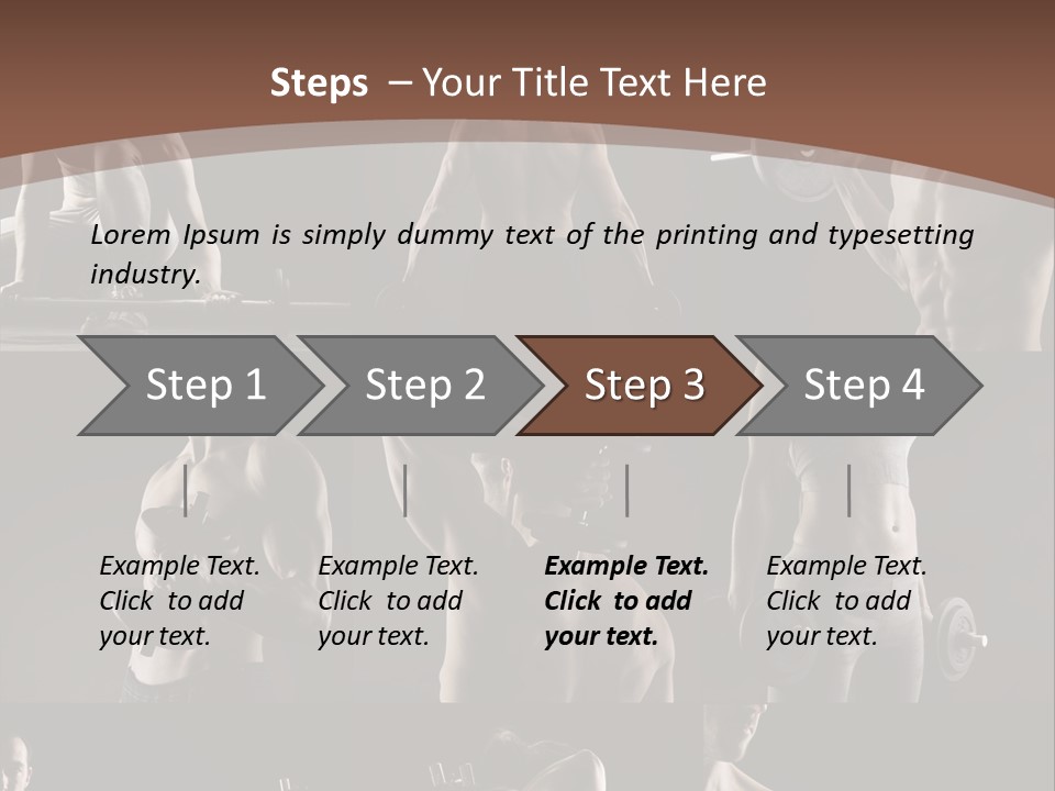 A Man With No Shirt Holding A Barbell PowerPoint Template