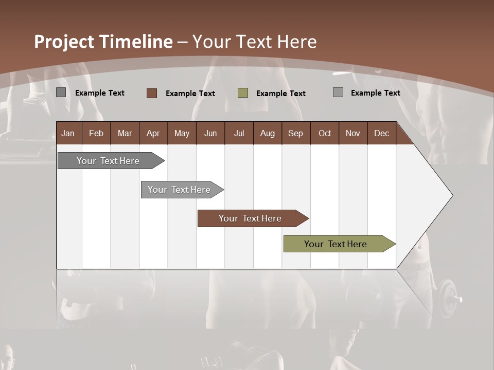 A Man With No Shirt Holding A Barbell PowerPoint Template