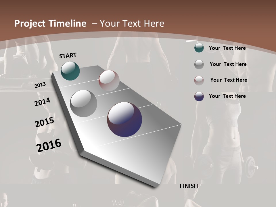 A Man With No Shirt Holding A Barbell PowerPoint Template