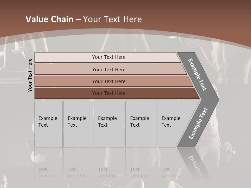 A Man With No Shirt Holding A Barbell PowerPoint Template