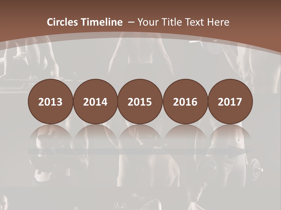 A Man With No Shirt Holding A Barbell PowerPoint Template