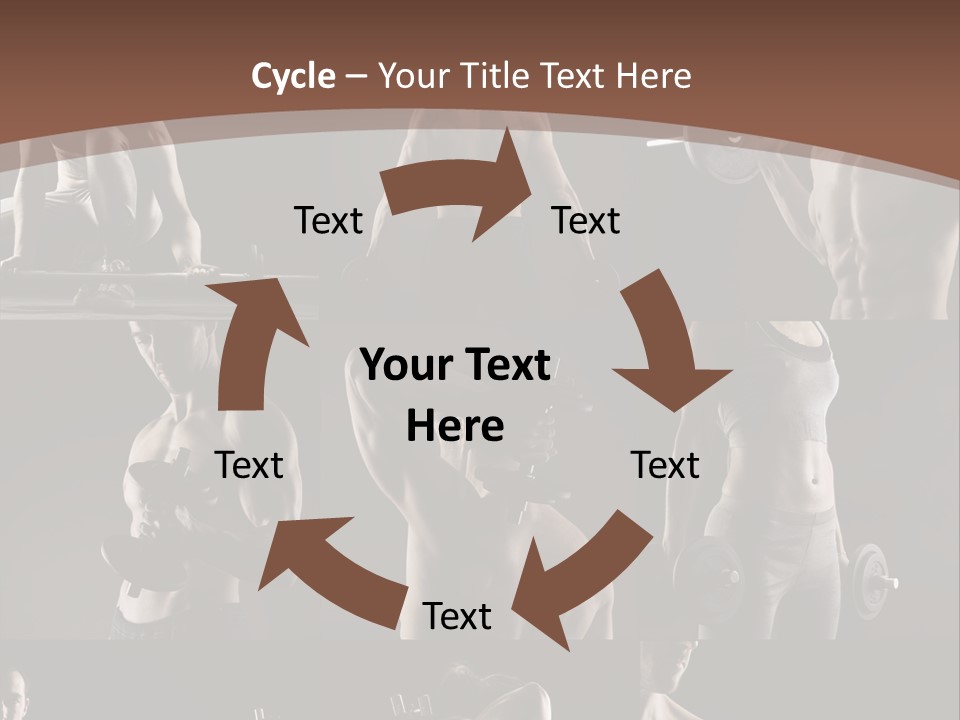 A Man With No Shirt Holding A Barbell PowerPoint Template