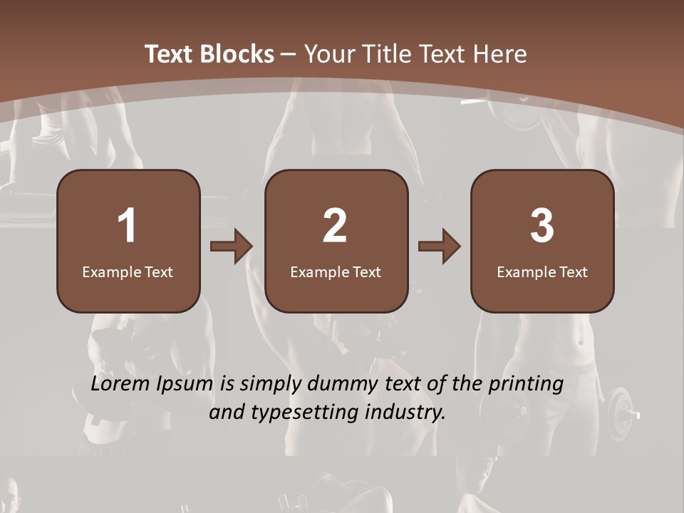 A Man With No Shirt Holding A Barbell PowerPoint Template