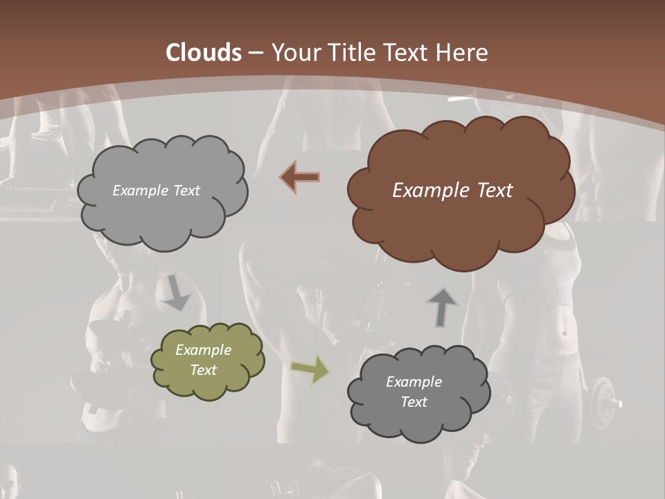 A Man With No Shirt Holding A Barbell PowerPoint Template