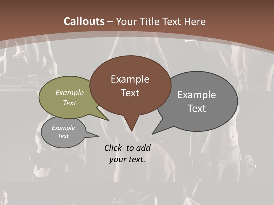 A Man With No Shirt Holding A Barbell PowerPoint Template