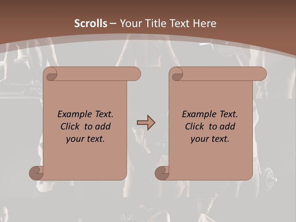 A Man With No Shirt Holding A Barbell PowerPoint Template