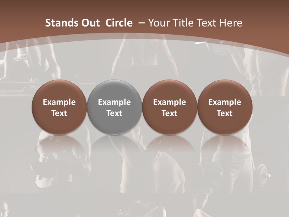 A Man With No Shirt Holding A Barbell PowerPoint Template