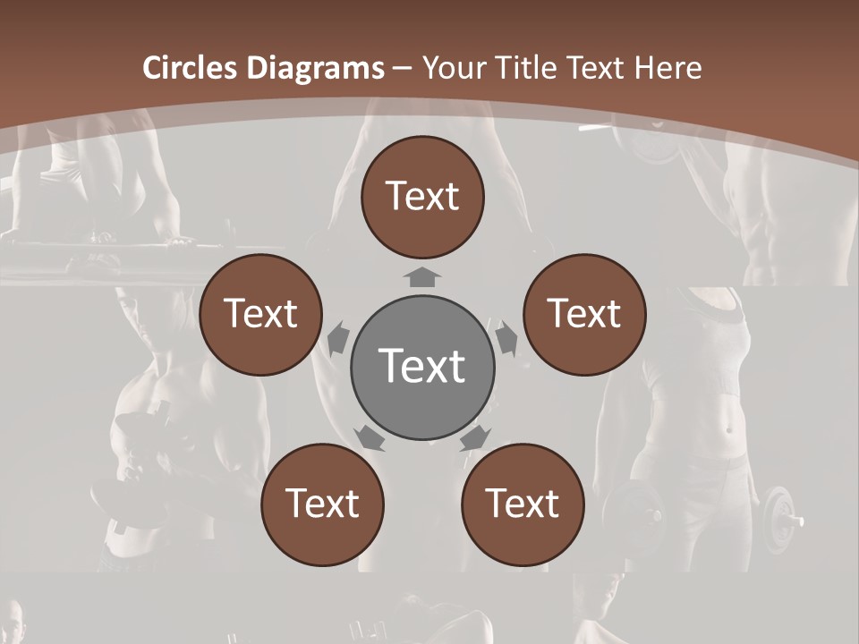 A Man With No Shirt Holding A Barbell PowerPoint Template