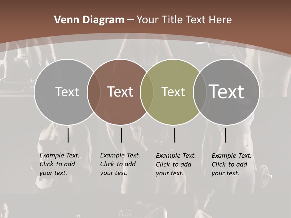 A Man With No Shirt Holding A Barbell PowerPoint Template