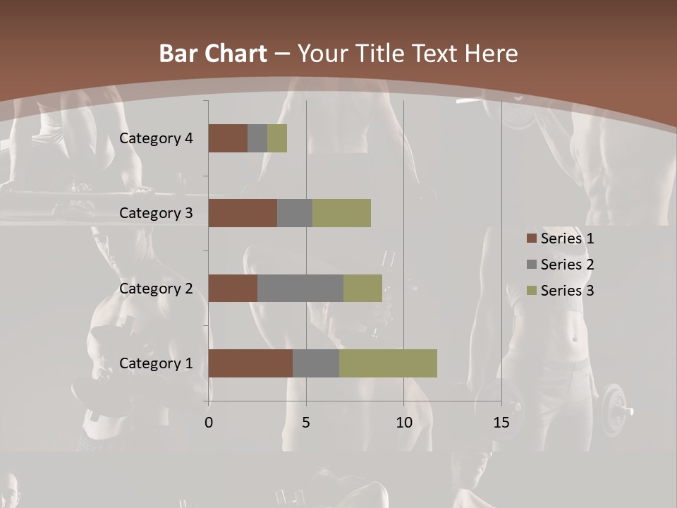 A Man With No Shirt Holding A Barbell PowerPoint Template