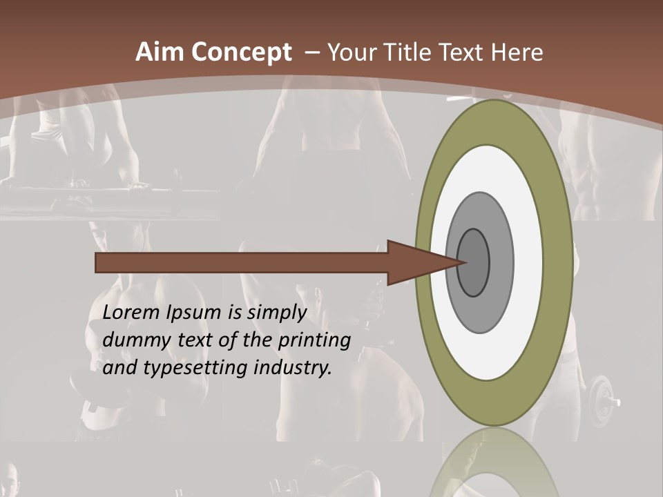 A Man With No Shirt Holding A Barbell PowerPoint Template