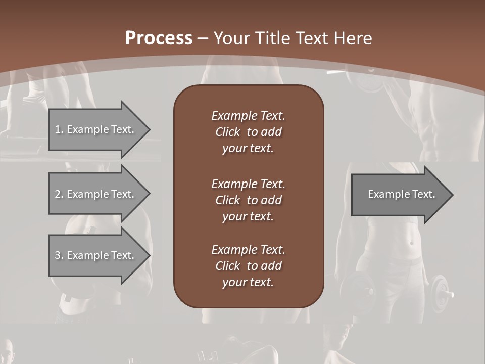 A Man With No Shirt Holding A Barbell PowerPoint Template