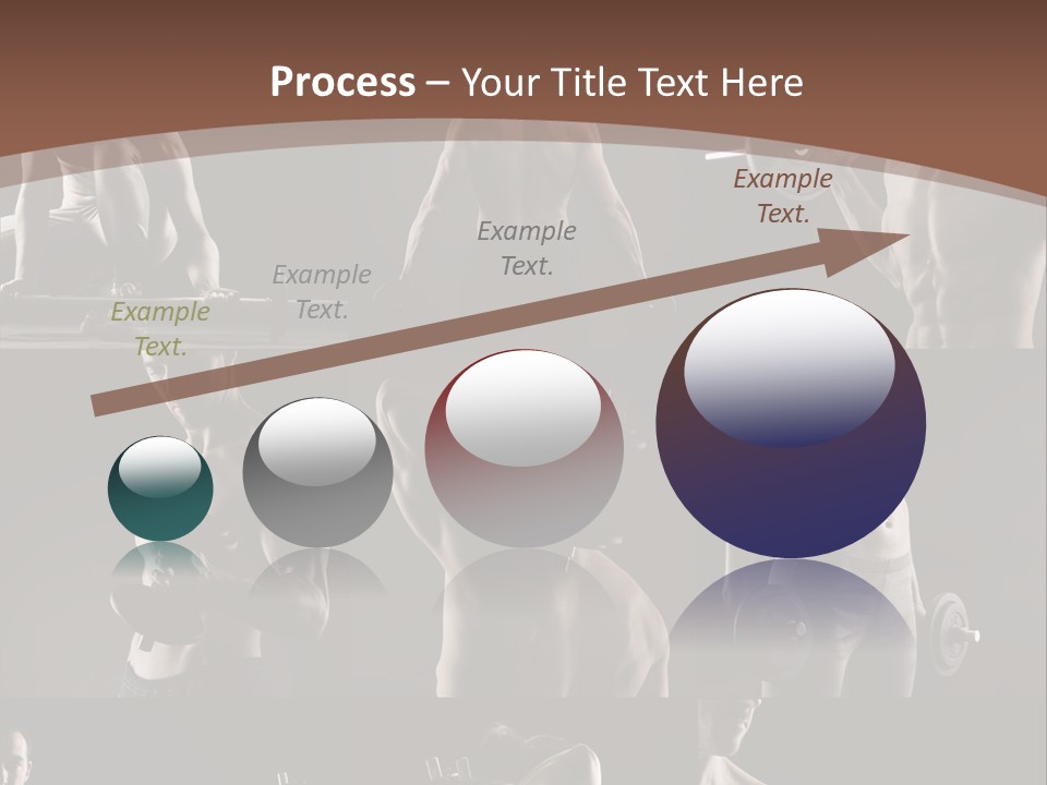 A Man With No Shirt Holding A Barbell PowerPoint Template