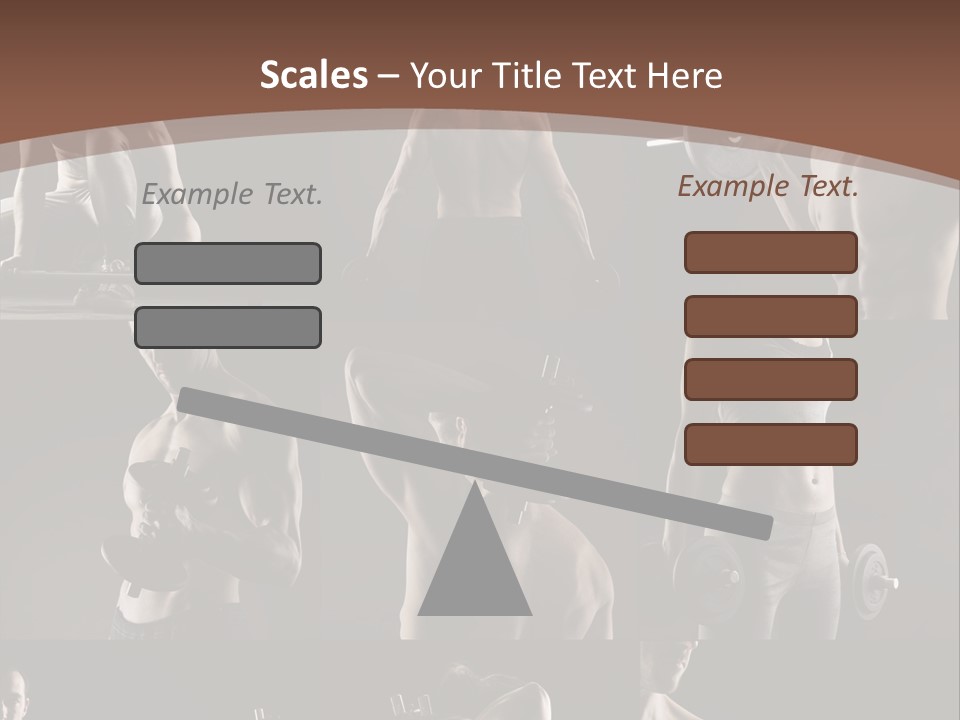 A Man With No Shirt Holding A Barbell PowerPoint Template