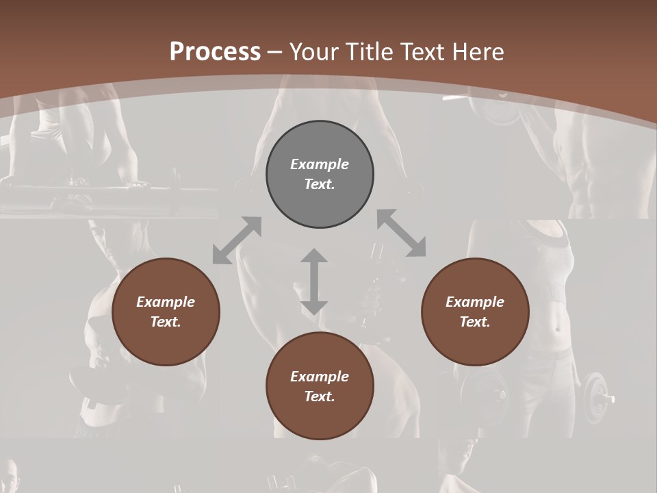 A Man With No Shirt Holding A Barbell PowerPoint Template