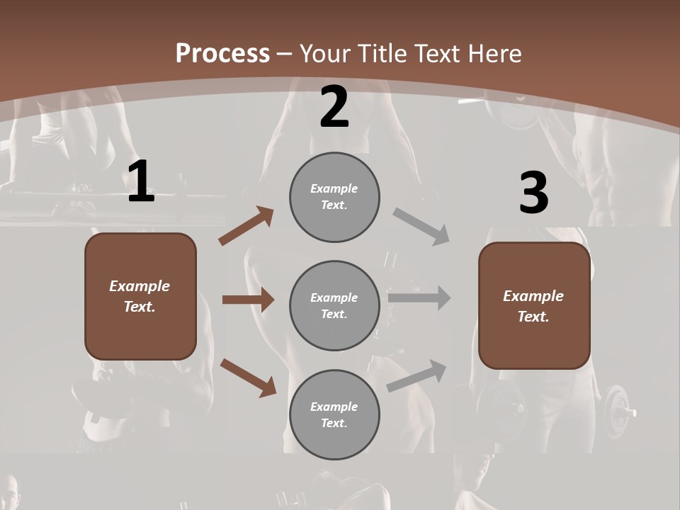 A Man With No Shirt Holding A Barbell PowerPoint Template