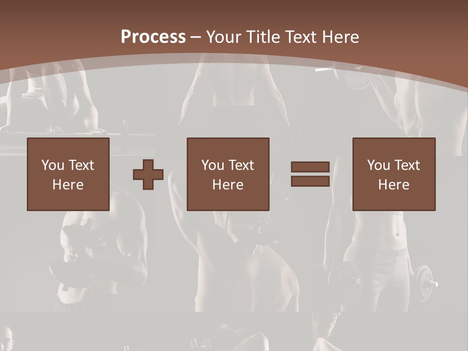 A Man With No Shirt Holding A Barbell PowerPoint Template