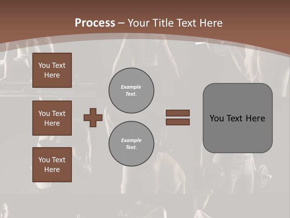 A Man With No Shirt Holding A Barbell PowerPoint Template