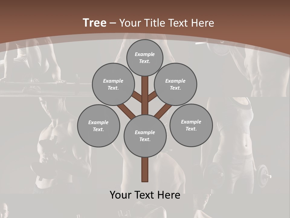 A Man With No Shirt Holding A Barbell PowerPoint Template