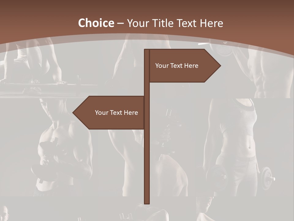 A Man With No Shirt Holding A Barbell PowerPoint Template