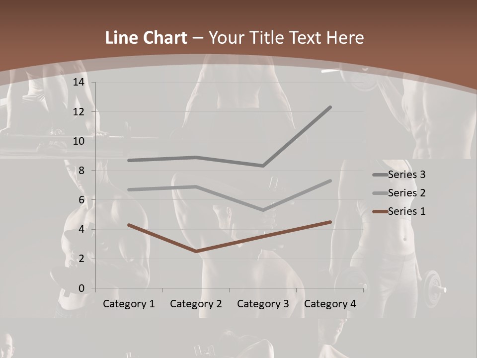 A Man With No Shirt Holding A Barbell PowerPoint Template