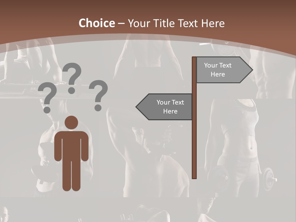 A Man With No Shirt Holding A Barbell PowerPoint Template