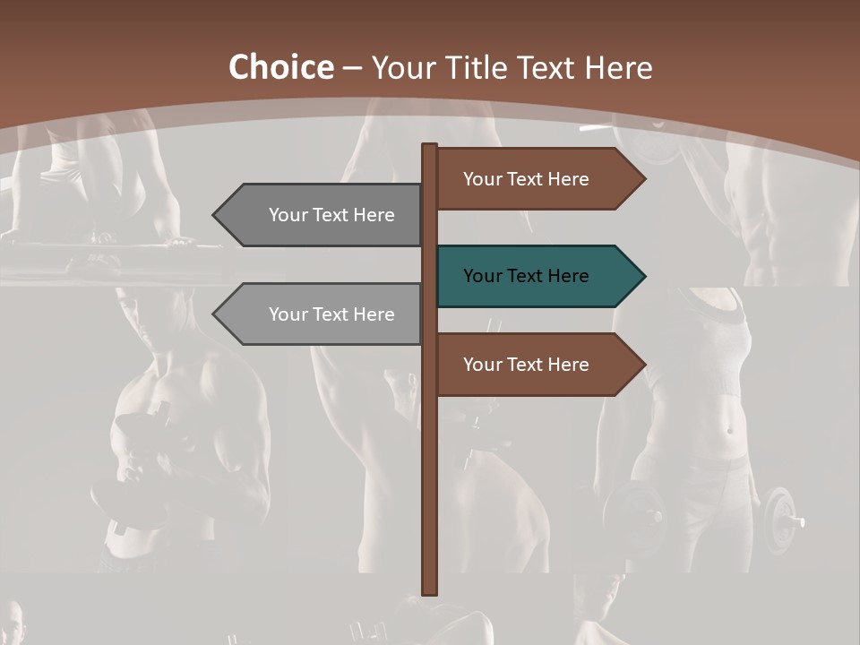 A Man With No Shirt Holding A Barbell PowerPoint Template
