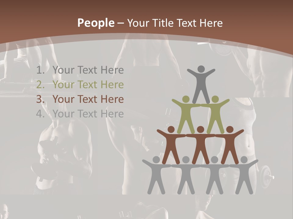 A Man With No Shirt Holding A Barbell PowerPoint Template