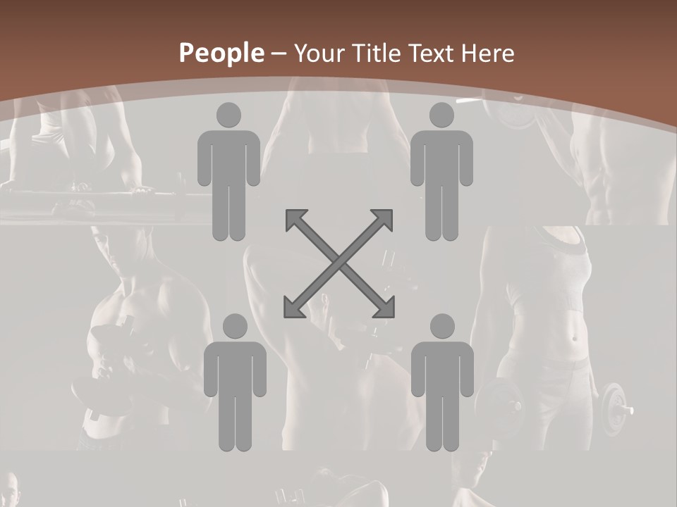 A Man With No Shirt Holding A Barbell PowerPoint Template