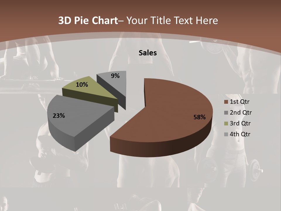 A Man With No Shirt Holding A Barbell PowerPoint Template