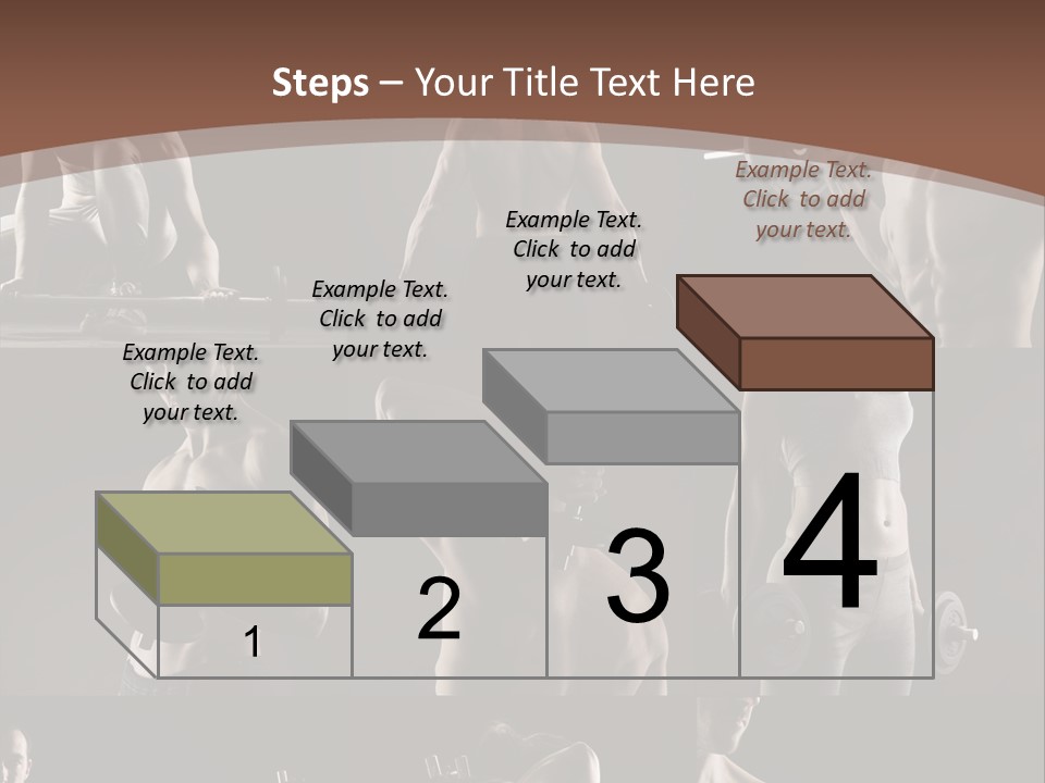 A Man With No Shirt Holding A Barbell PowerPoint Template