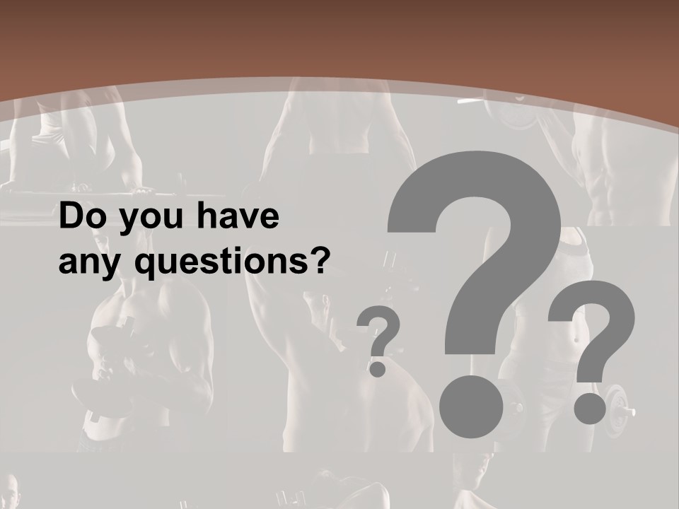 A Man With No Shirt Holding A Barbell PowerPoint Template