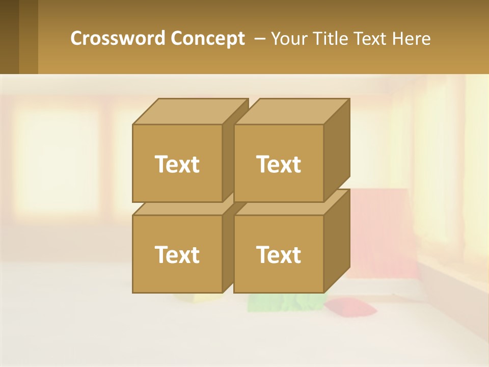 A Room With A Lot Of Windows And A Bed PowerPoint Template