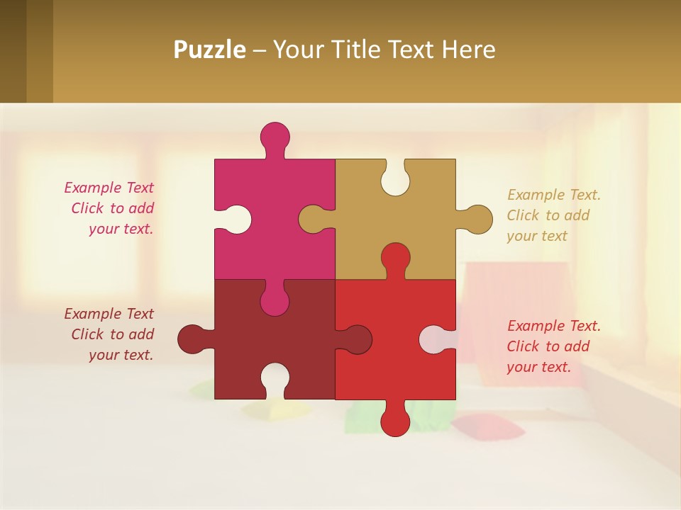 A Room With A Lot Of Windows And A Bed PowerPoint Template