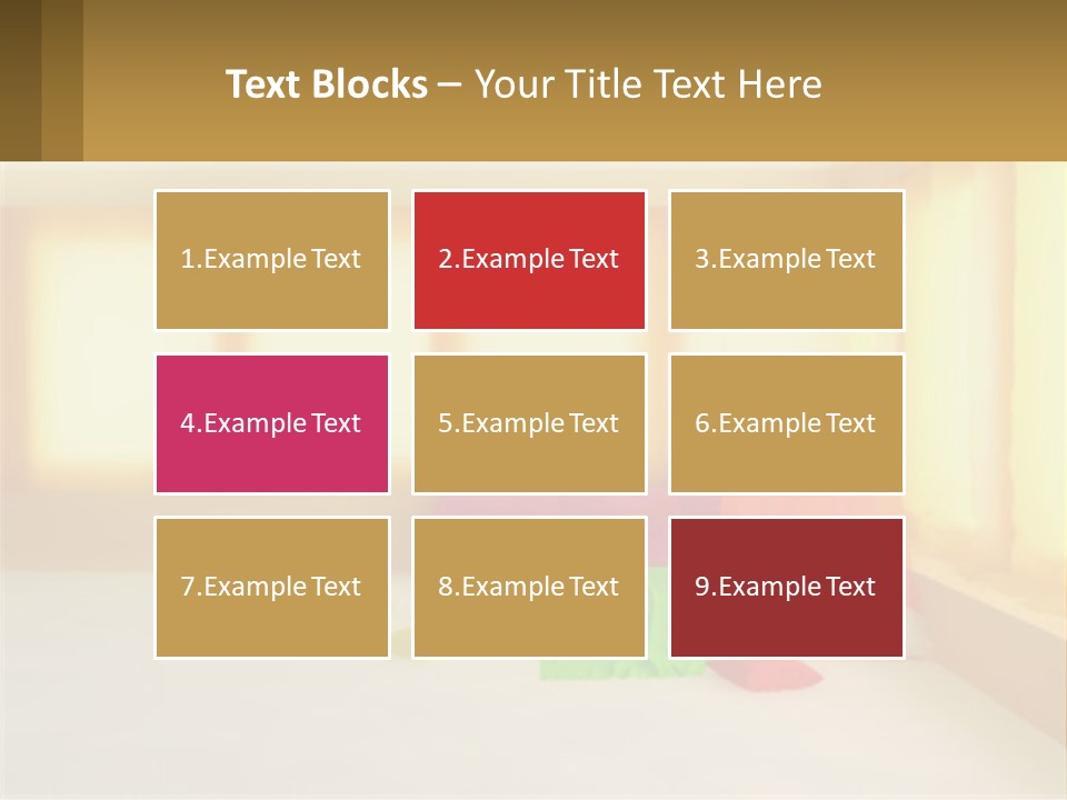 A Room With A Lot Of Windows And A Bed PowerPoint Template