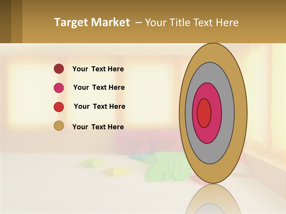 A Room With A Lot Of Windows And A Bed PowerPoint Template