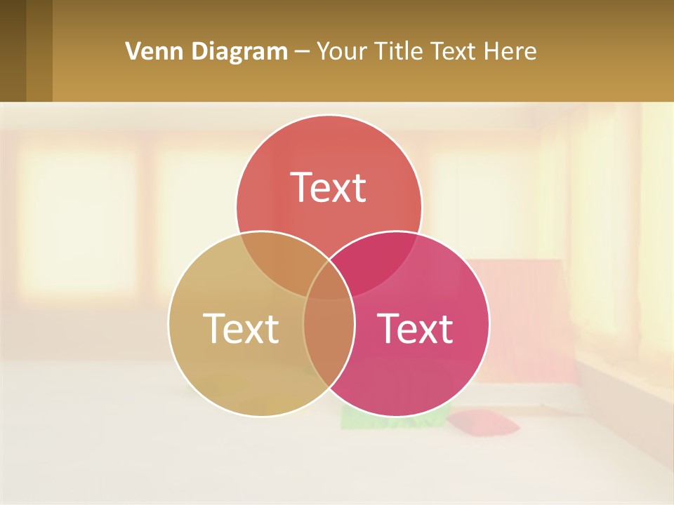 A Room With A Lot Of Windows And A Bed PowerPoint Template