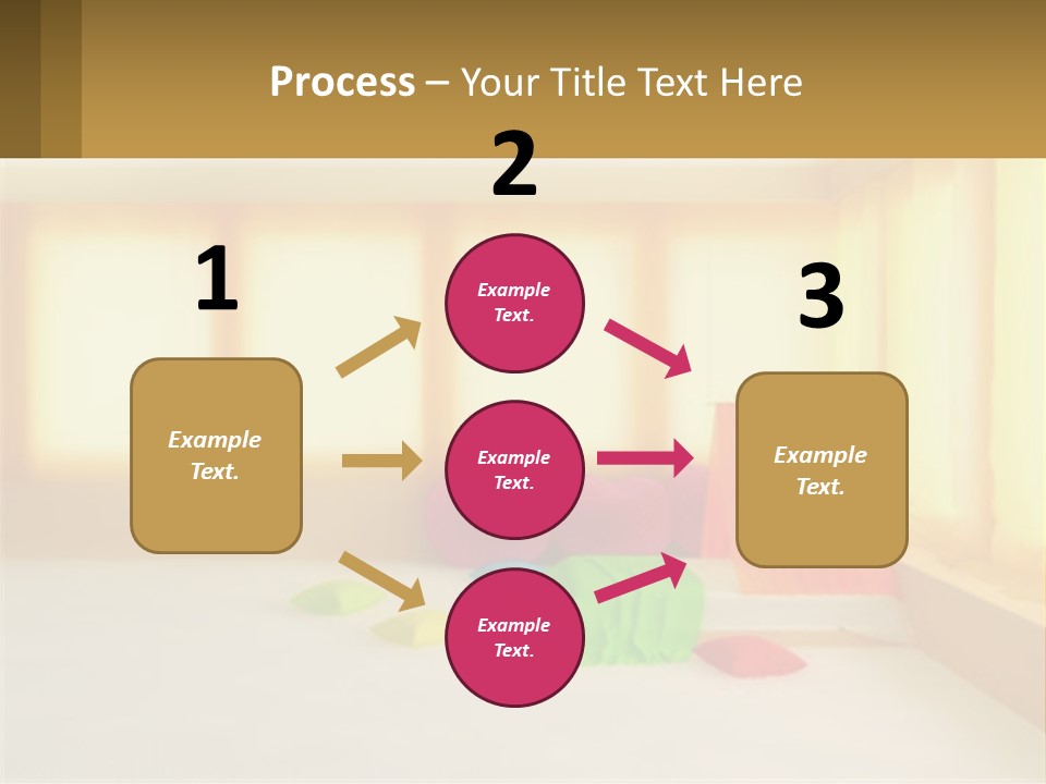 A Room With A Lot Of Windows And A Bed PowerPoint Template
